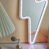 Mehrfarbiges, gespiegeltes Blitz-Neonschild